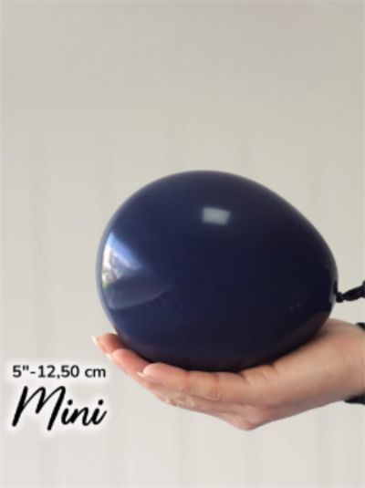 5 İnç Pastel Gece Mavi Balon (10 Adet)