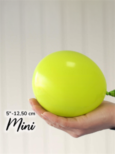 5 İnç Pastel Limon Yeşili Balon (10 Adet)
