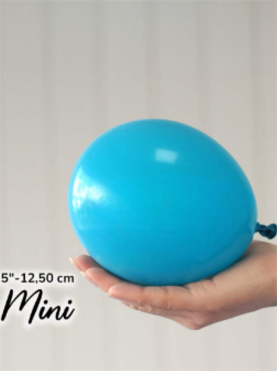 5 İnç Pastel Turkuaz Balon (10 Adet)