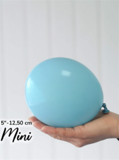 5 İnç Retro Mavi Cam Balon (10 Adet)