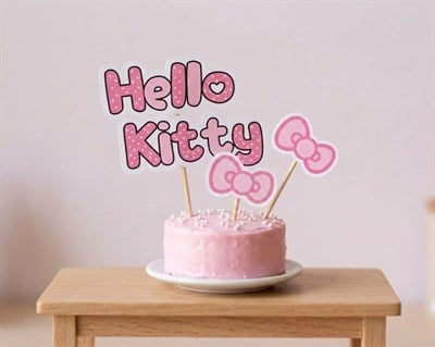 Hello Kitty Temalı Pasta Süsü