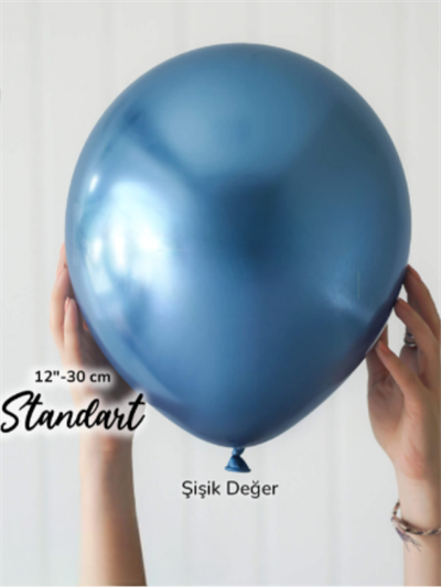 MAVİ KROM BALON (5 ADET)