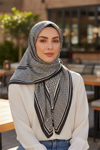✨ %100 Saf İpek Twill Eşarp - Özel Tasarım Tok Duruşlu ✨90x90