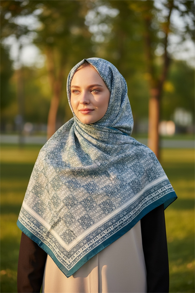✨ %100 Saf İpek Twill Eşarp - Özel Tasarım Tok Duruşlu ✨90x90