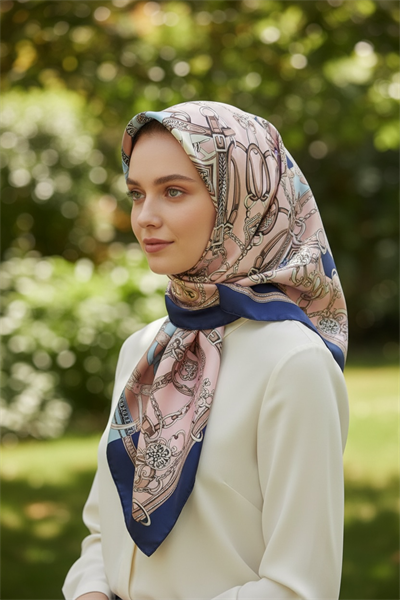 ✨ %100 Saf İpek Twill Eşarp - Özel Tasarım Tok Duruşlu ✨90x90