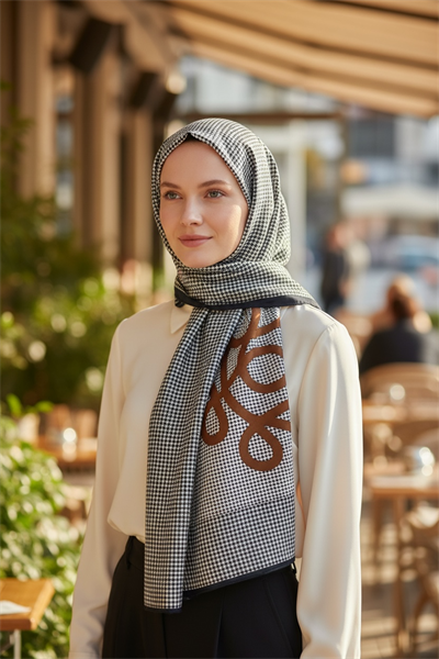 ✨ %100 Saf İpek Twill Eşarp - Özel Tasarım Tok Duruşlu ✨90x90