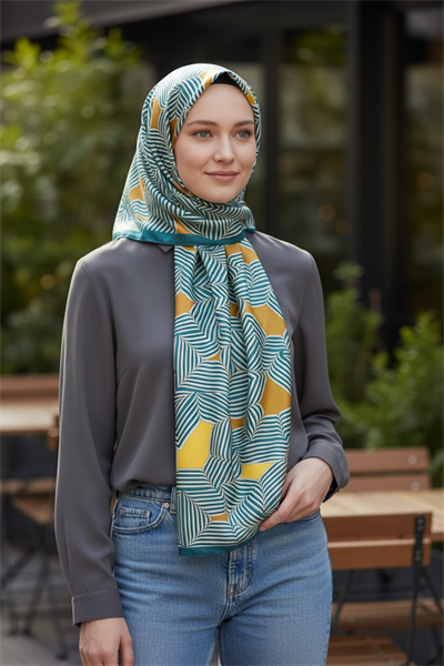 ✨ %100 Saf İpek Twill Eşarp - Özel Tasarım Tok Duruşlu ✨90x90