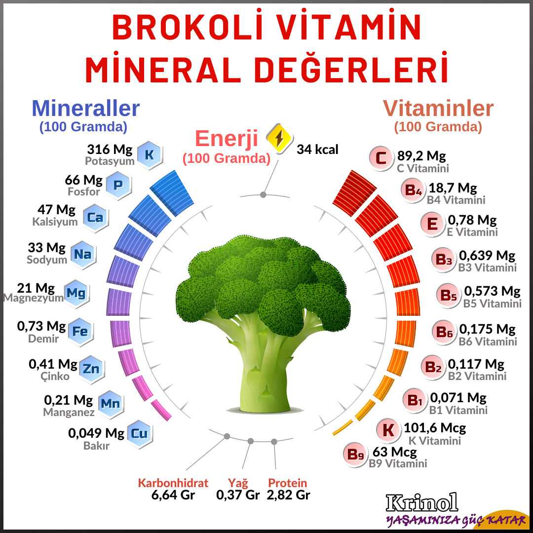 Brokoli Vitamin Mineral Değerleri Nelerdir?