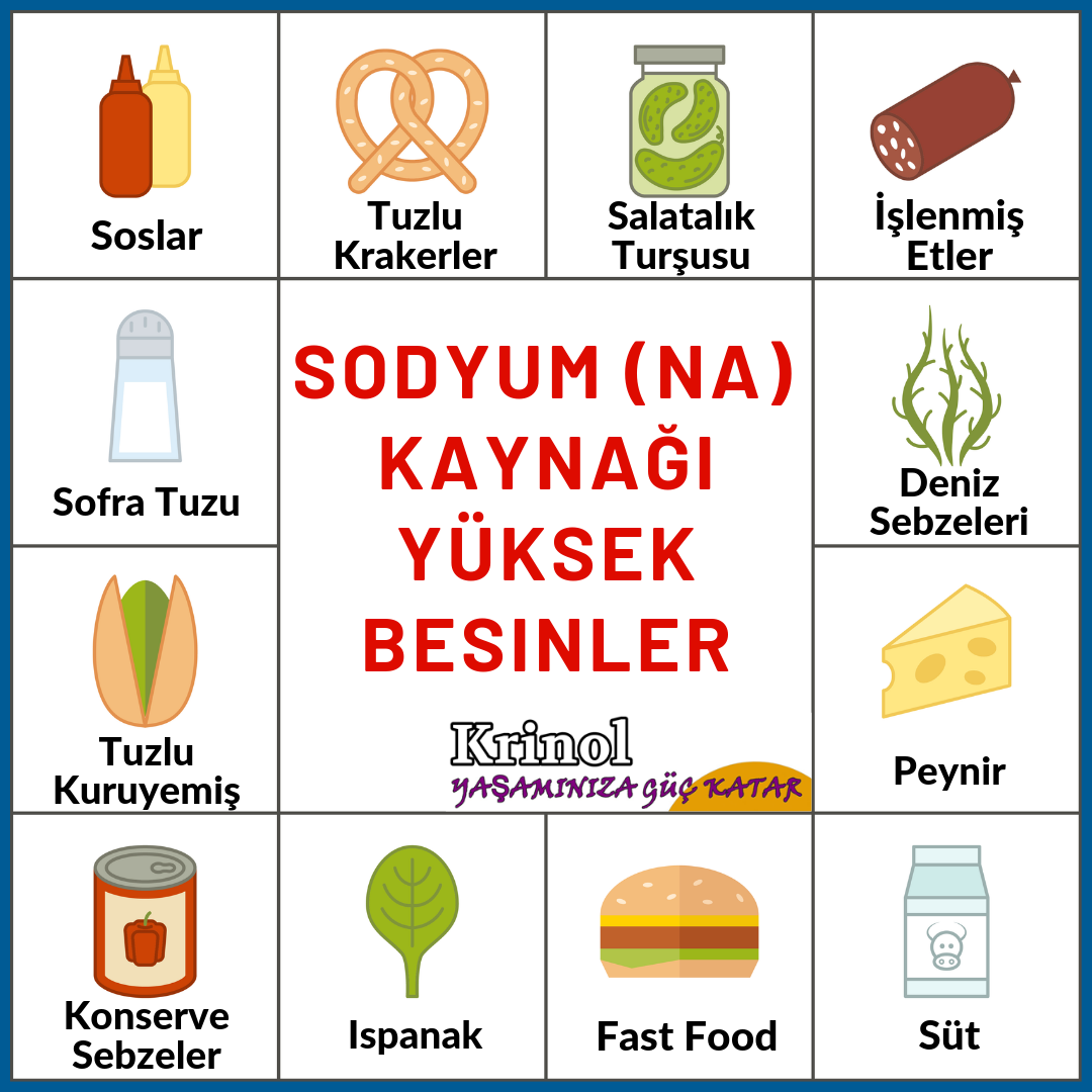 Sodyum Kaynağı Yüksek Besinler Nelerdir?
