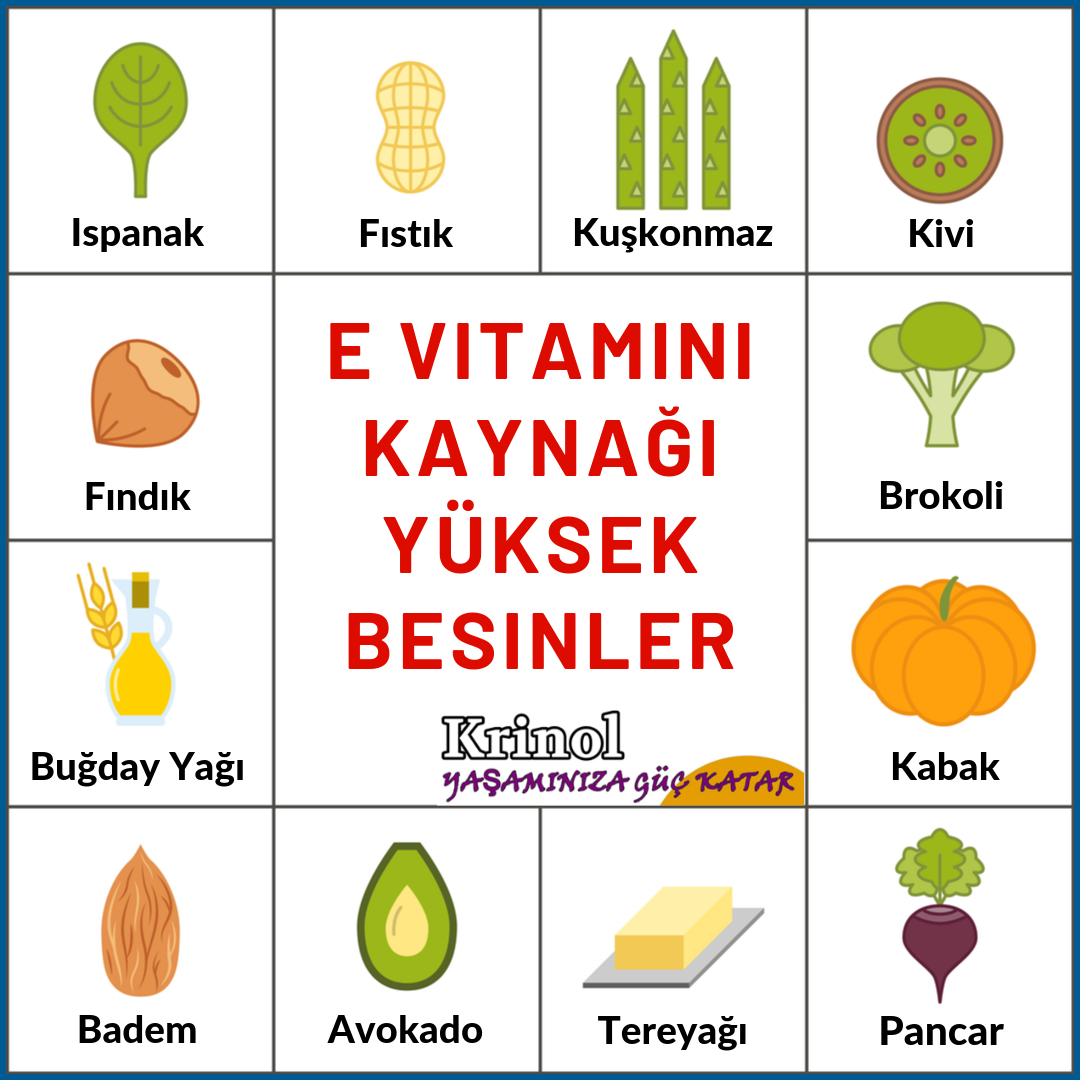 E Vitamini Kaynağı Yüksek Besinler Nelerdir?