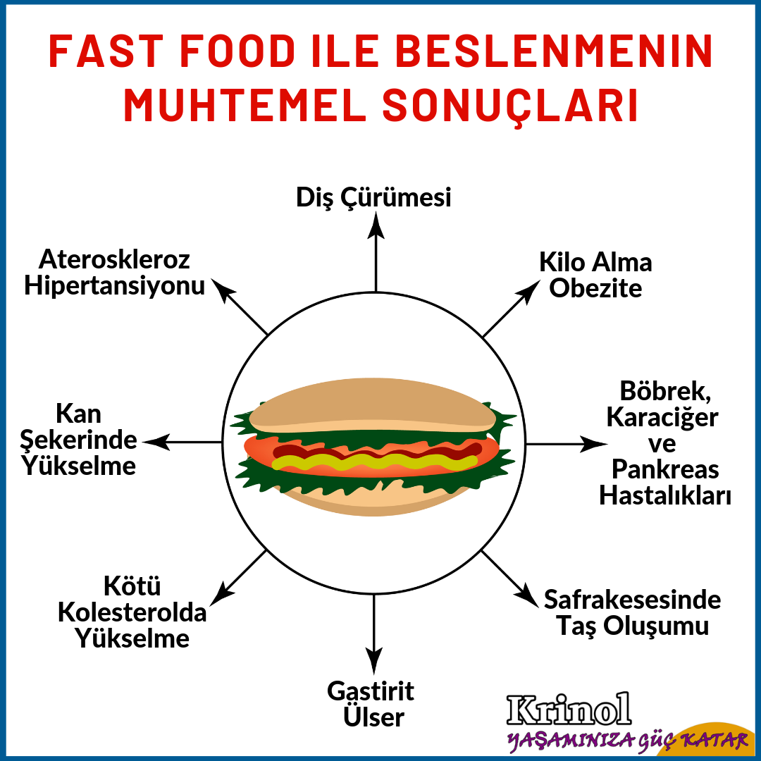 Fast Food İle Beslenmenin Muhtemel Sonuçları Nelerdir?