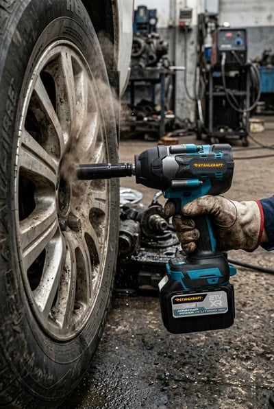 STAHLKRAFT STH 9280 M Plus 800 Nm 21V 15 Pilli Akülü Kömürsüz Yüksek Tork Somun Sökme Makinesi