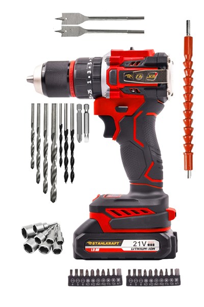 STAHLKRAFT STH 9405 K 21V Kömürsüz (Brushless) Darbeli Matkap ve Vidalama