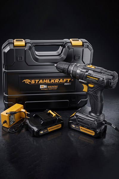Stahlkraft H15 2103 Darbeli Vidalama Matkap 12V 24 Parça Uç Seti Hediyeli