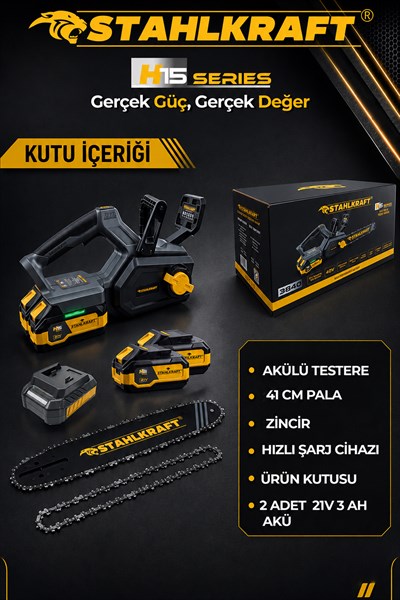 STAHLKRAFT H15 3840 Kömürsüz Motor 40V 6AH 41 cm (16
