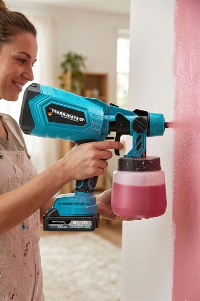 STAHLKRAFT STH 5310 21V Profesyonel Elektrikli Akülü Sprey Boya ve Zirai İlaçlama Tabancası