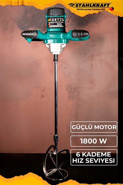 STAHLKRAFT STH 5799 1800W Elektrikli Alçı Boya ve Harç Karıştırıcı Mikser