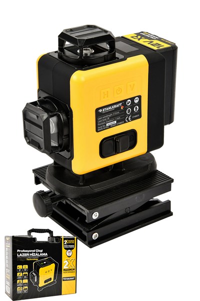 STAHLKRAFT STH 8859 S 21V Çift Akülü 16 Köşe 360° Otomatik Hizalamalı Lazer