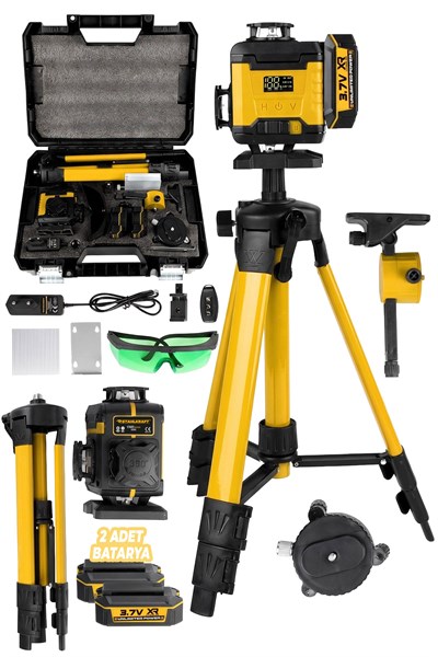 STAHLKRAFT STH 8861 S Çift Akülü 360° 16 Çizgi Otomatik Hizalamalı Tripodlu Lazer Hizalama Cihazı