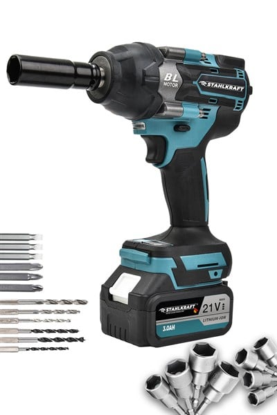 STAHLKRAFT STH 9280Plus  800 Nm PLUS 21V Akülü Kömürsüz Yüksek Tork Somun Sökme Mak