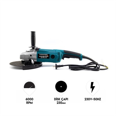 STAHLKRAFT STH 9886 230 mm 2200 Watt Metal Şanzumanlı Tam Otomatik Taş