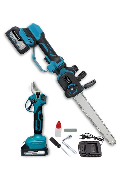 STAHLKRAFT STH 9988 21V Akülü 30 cm Pala Teleskobik Testeresi ve 40 mm Budama Makas