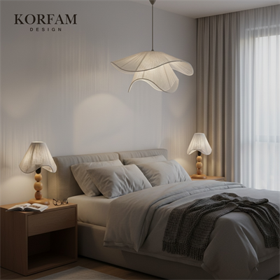 BREEZE Modeli - Avize & Abajur Set - Hasır El Yapımı Bohem Avize 2li Ahşap Ayaklı Rustik Abajur Set - Beyaz