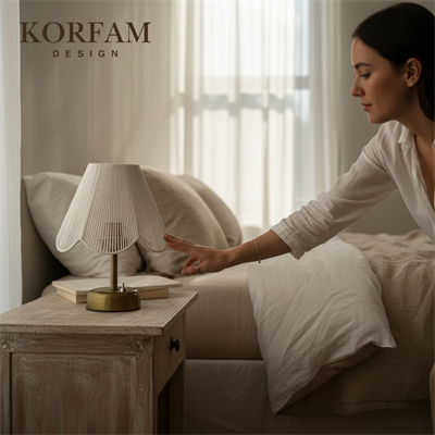 Rosalinda Modeli - Beyaz Çiçek Şeklinde Kablosuz Pilli Masa & Gece Lambası