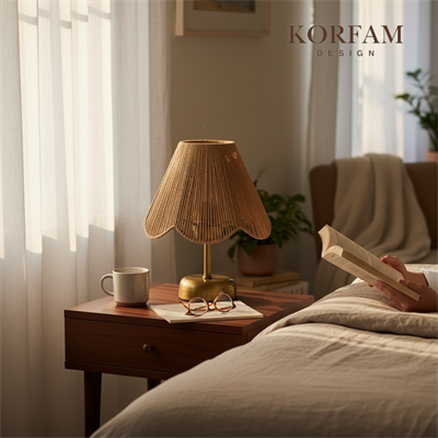 Rosalinda Modeli - Kahverengi Çiçek Şeklinde Kablosuz Pilli Masa & Gece Lambası