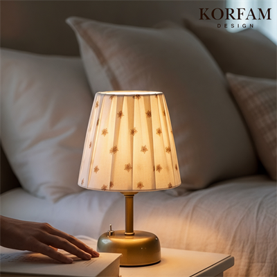 Yıldız İşlemeli Kumaş Masa & Gece Lambası