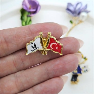 Atatürk ve Türk Bayrağı Rozet