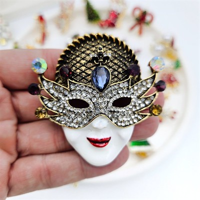 Maske Broş