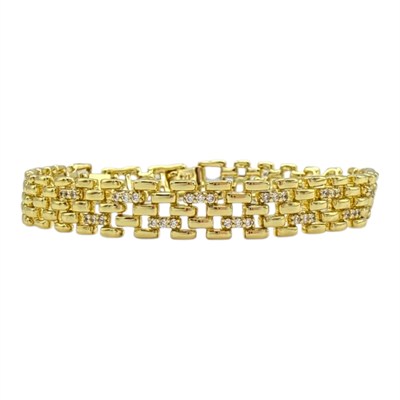 Xuping 14K Zirkon Taşlı Kordon Model Gold Bileklik
