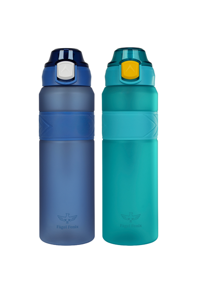 Indigo Viola Matte 1000 ml &  Aquamarin Matte 1000 ml 2in1 Tritan Matara Seti