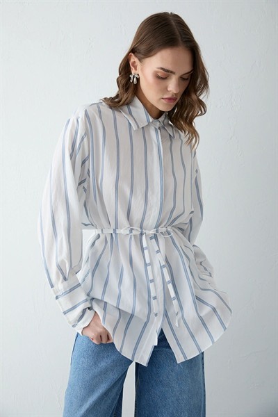 Çizgili Poplin Gömlek 26Y-2665