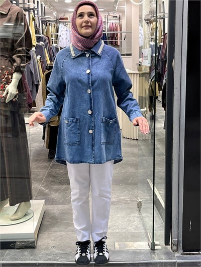 İncili Kot Ceket 27K-7562