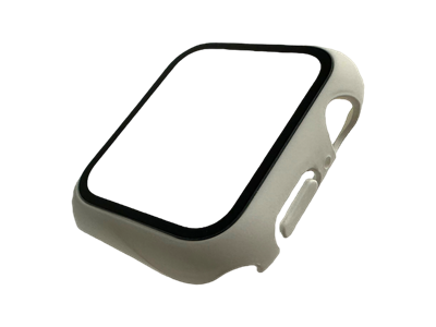 Apple Watch 1 2 3 4 5 6 7 8 Se Serisi 360 Tam Koruma Beyaz Renk Silikon Kılıf
