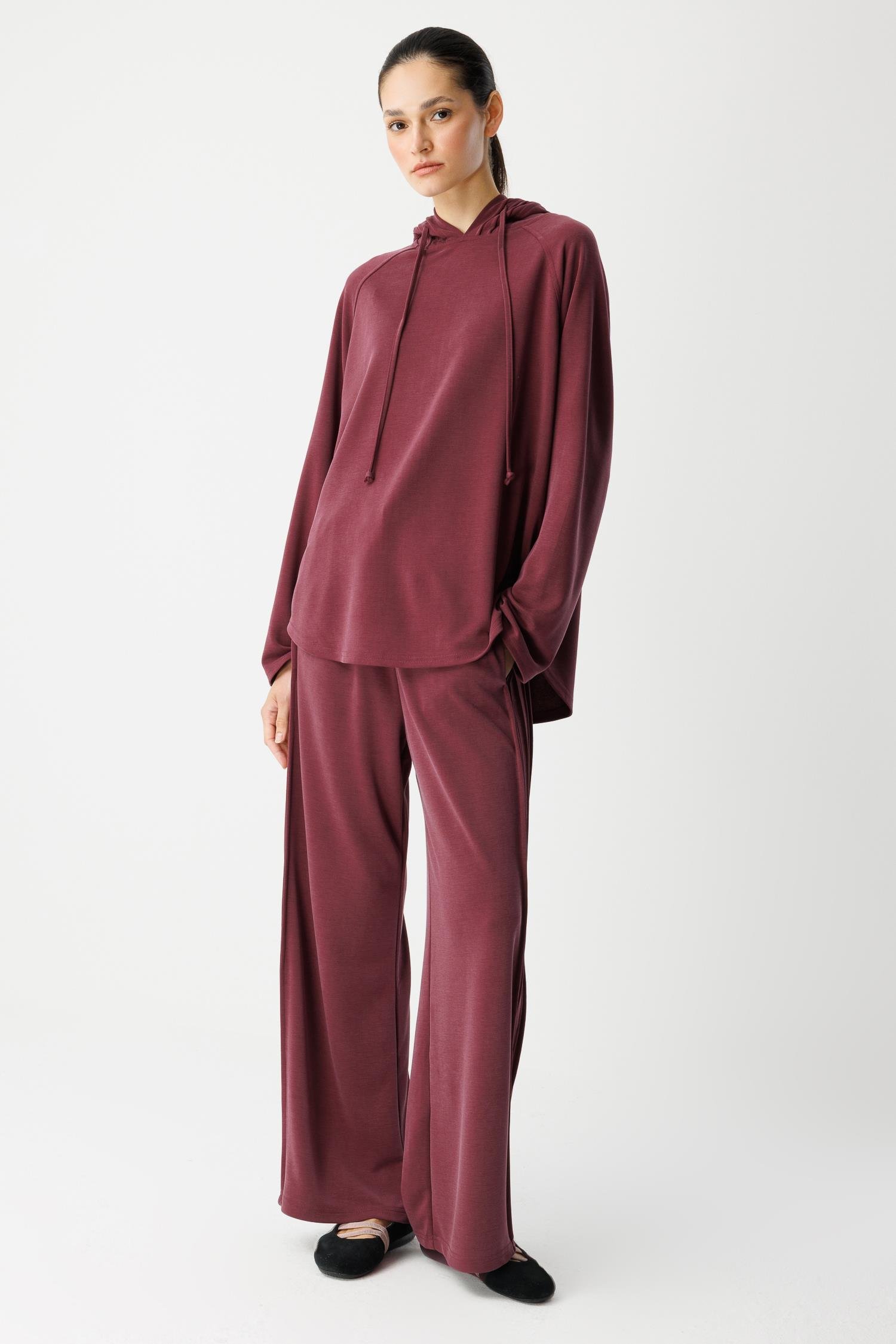 Biye Detaylı İkili  Takım -  Bordo