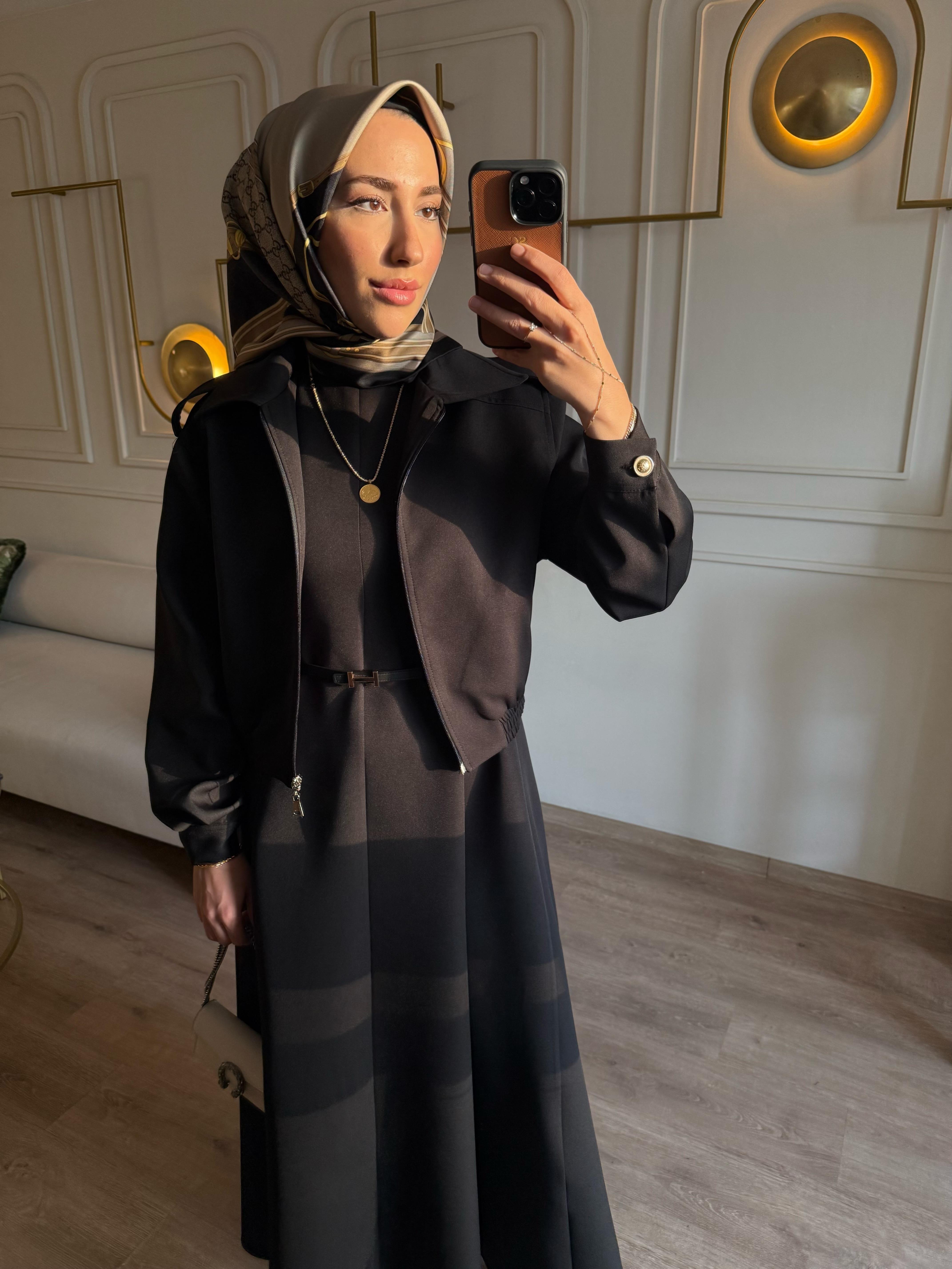 Siyah Bomber Ceket