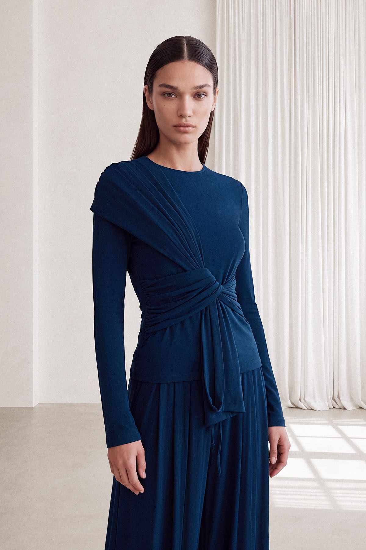 CAPRİ WRAP BLUZ Lacivert