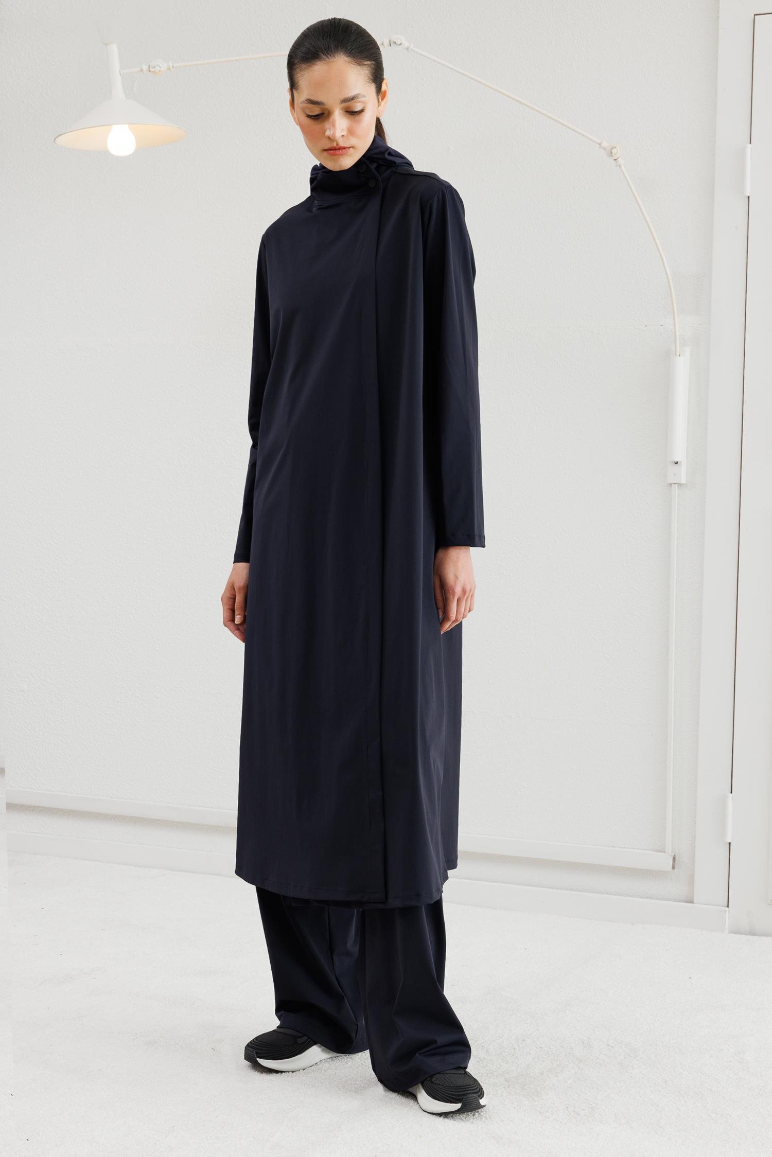 Kapüşonlu Yağmurluk - Lacivert