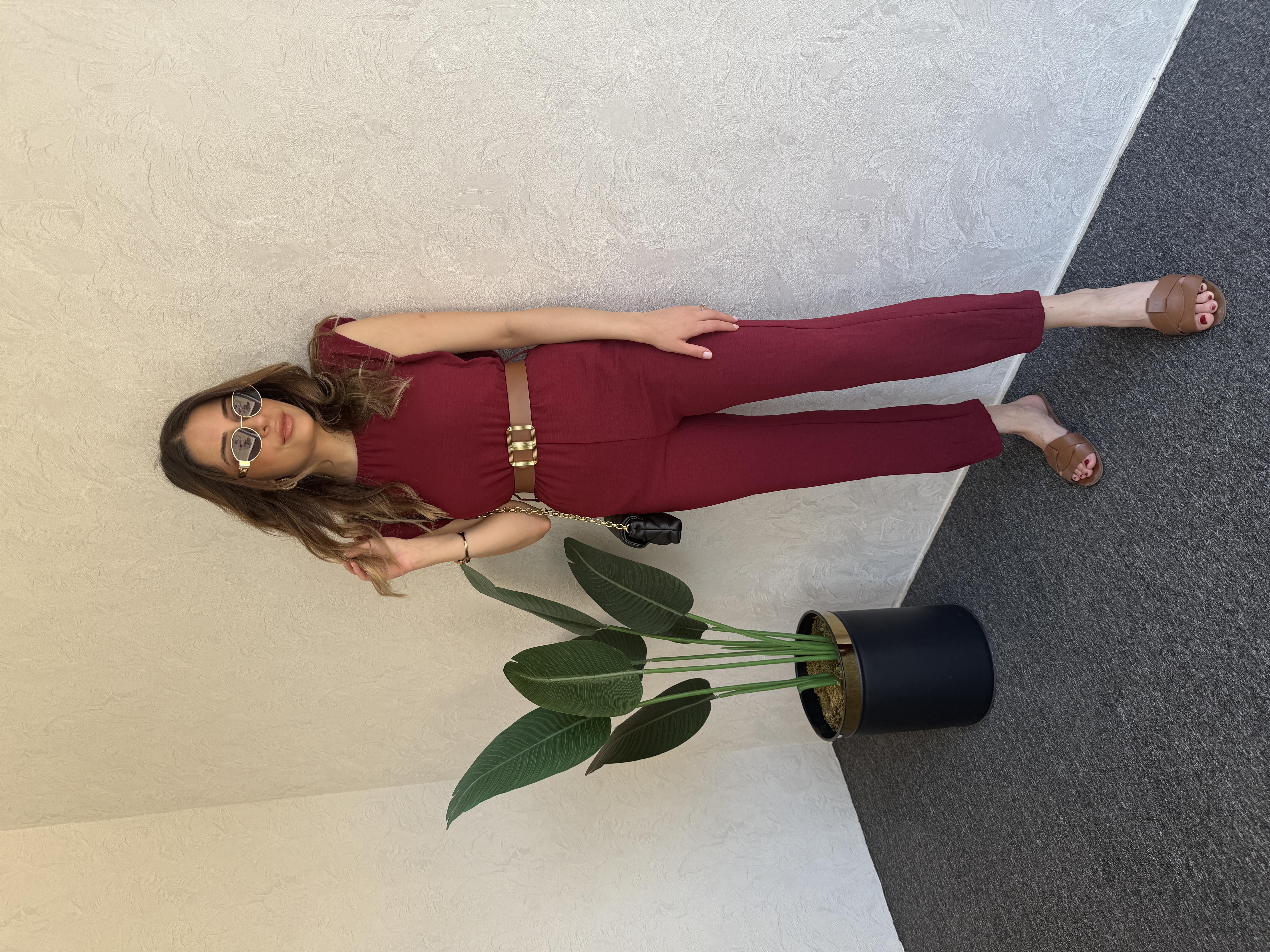 Kemerli Tulum Bordo - 1046