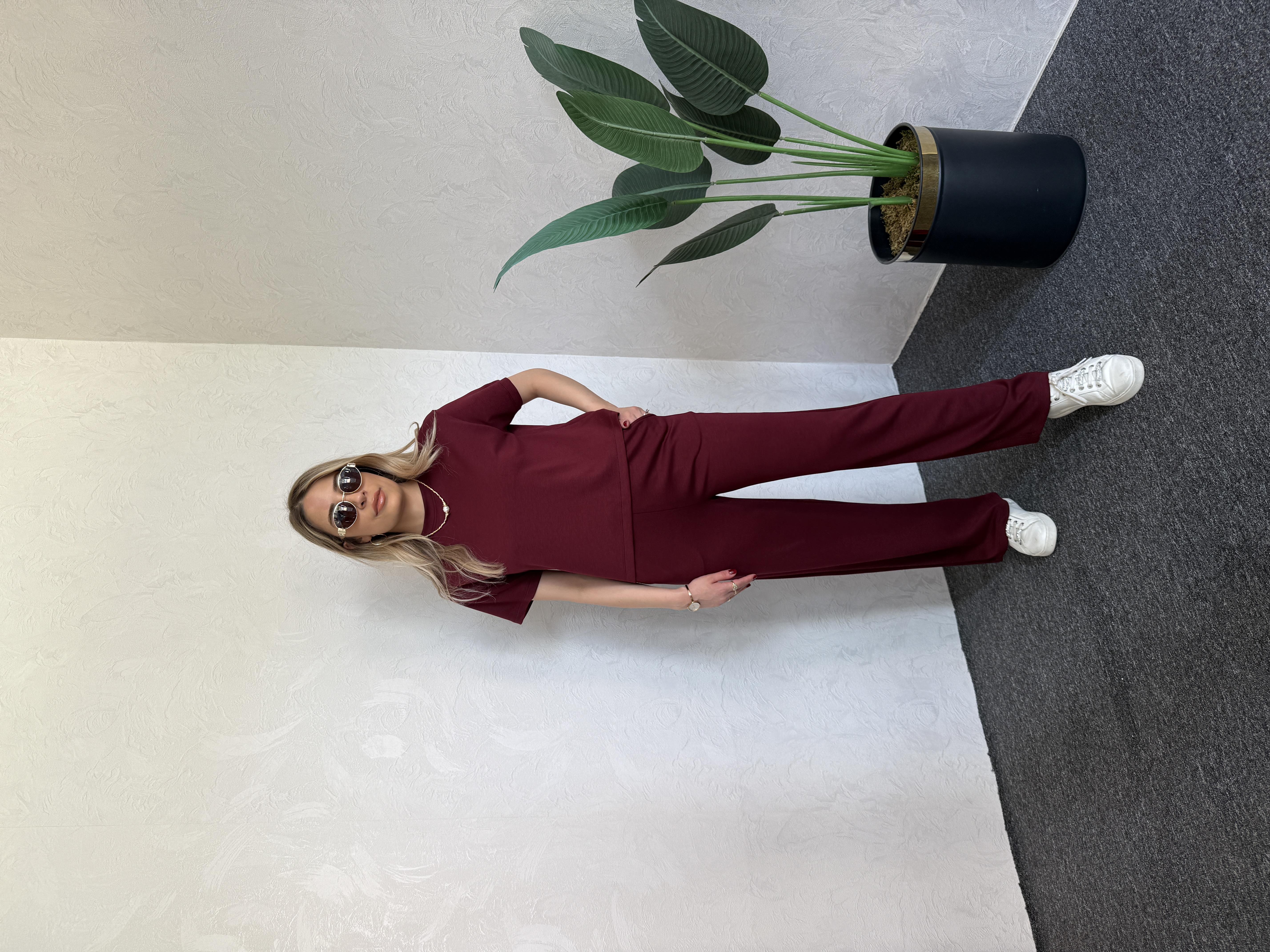 Modal Eşofman Takım Bordo - 1040