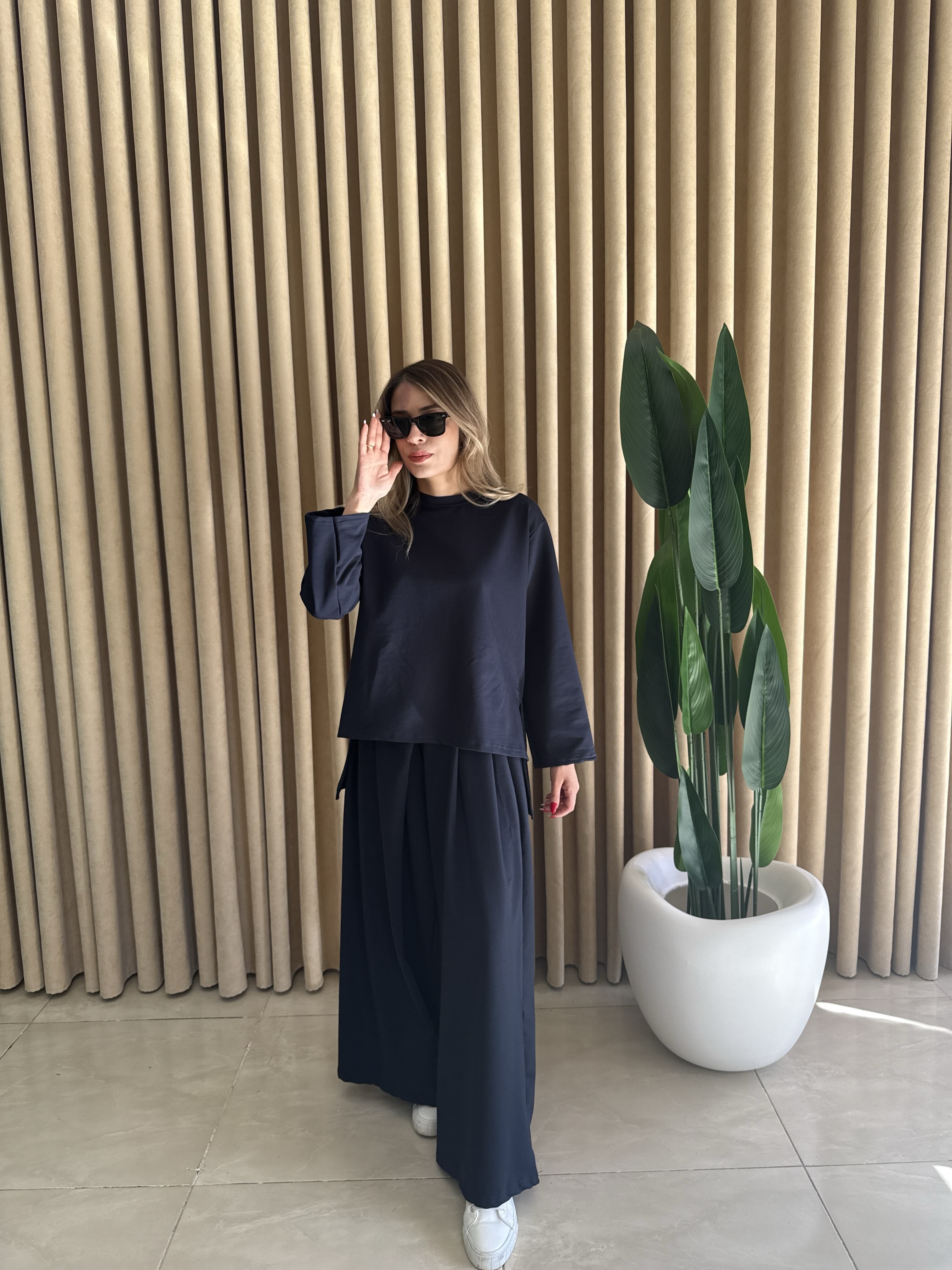 Sweat Pantolon Takım Lacivert - 1139