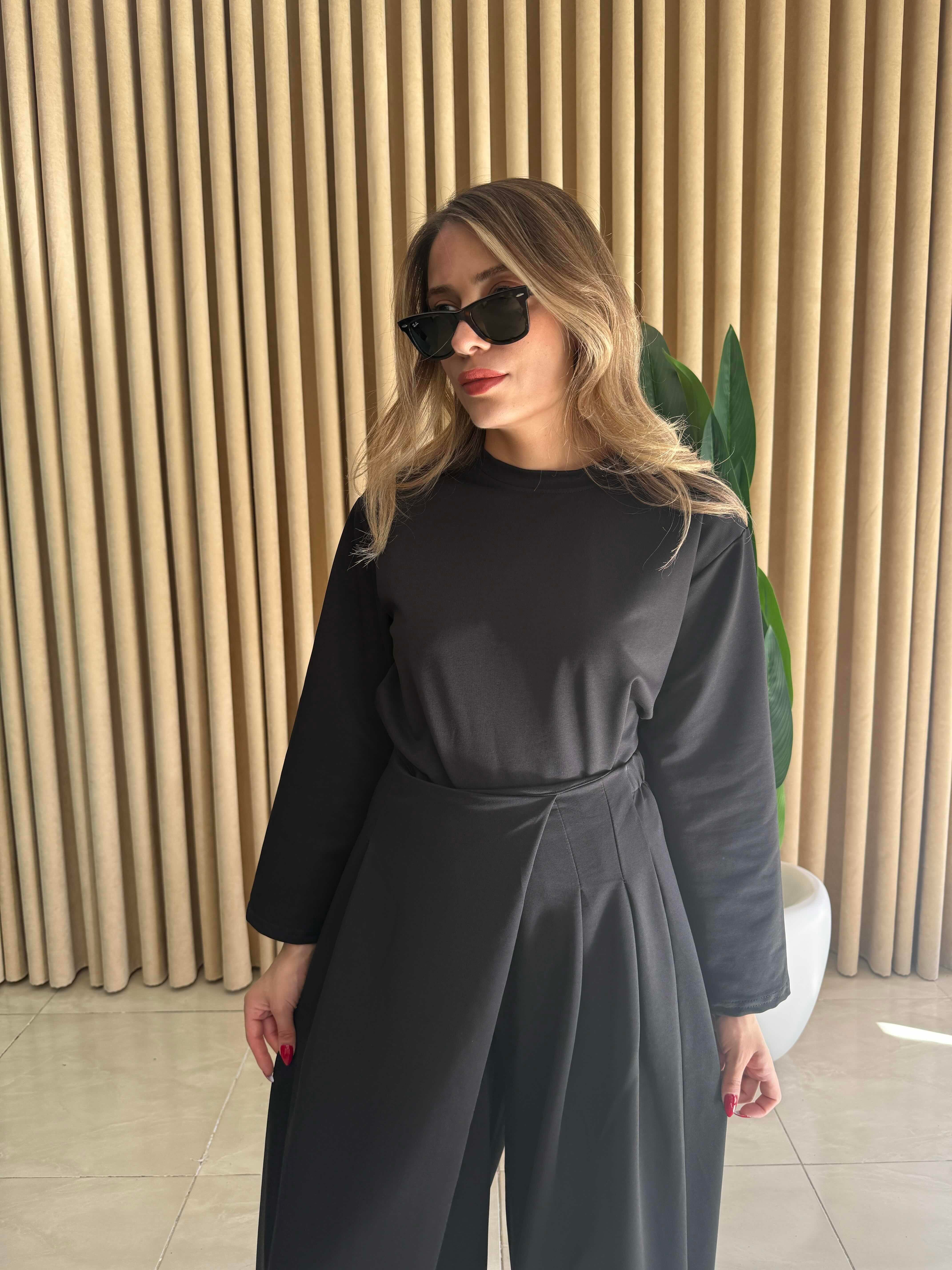 Sweat Pantolon Takım Siyah - 1139