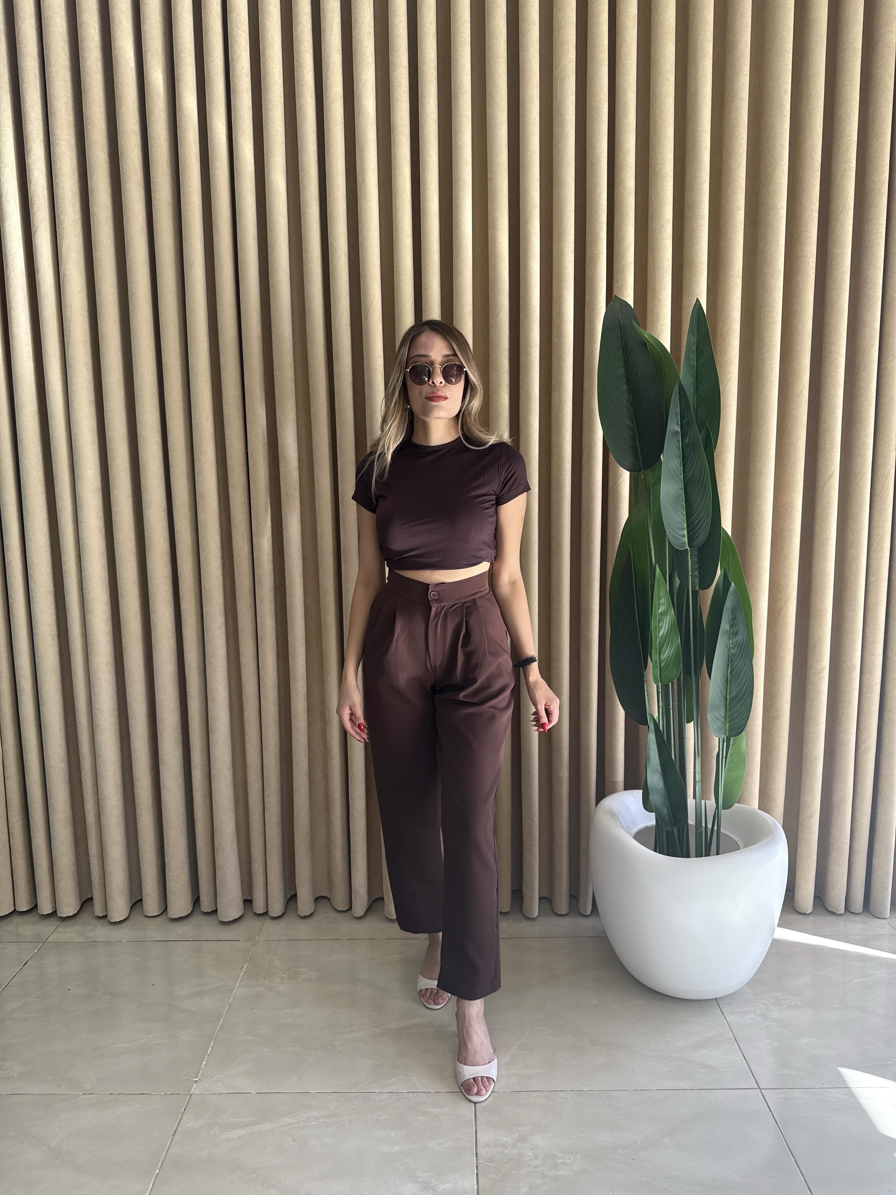 Tapered Fit Pantolon Kahverengi - 1140