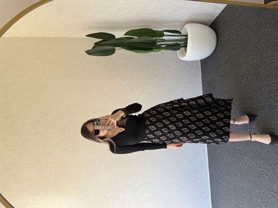 Alina Düğmeli Midi Etek Siyah - 1105