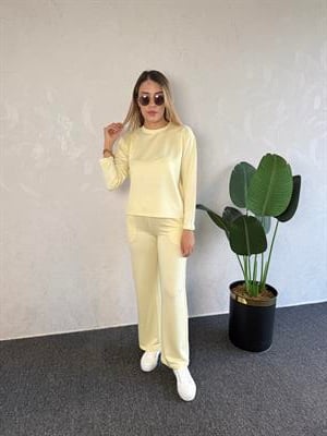 Basic Eşofman Takım Sarı - 1065