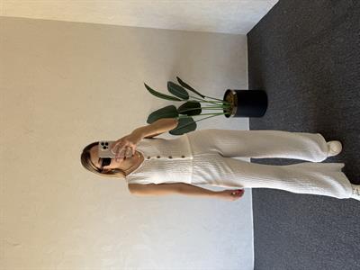 Bubble Yelekli Takım Beyaz - 1052