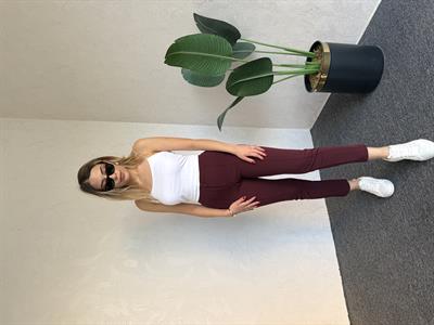 Krep Fit Pantolon Bordo - 1068